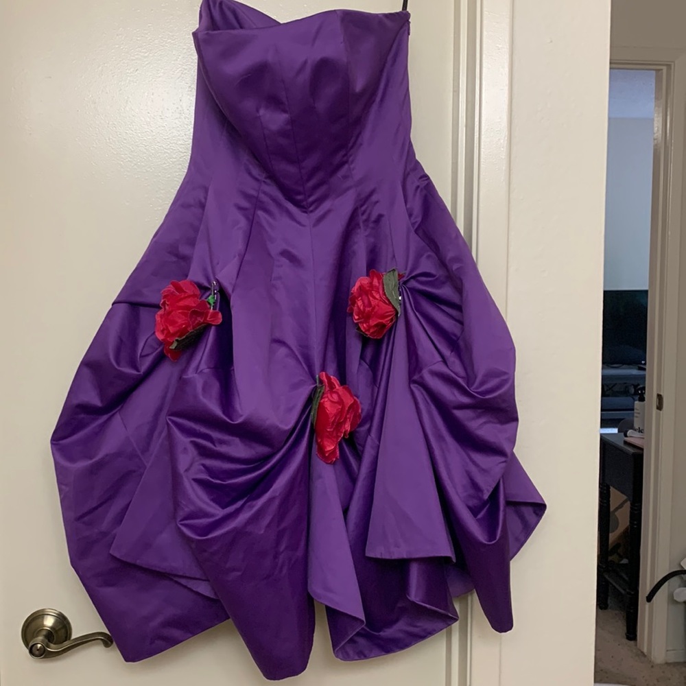 Betsey Johnson Purple Rose Dress